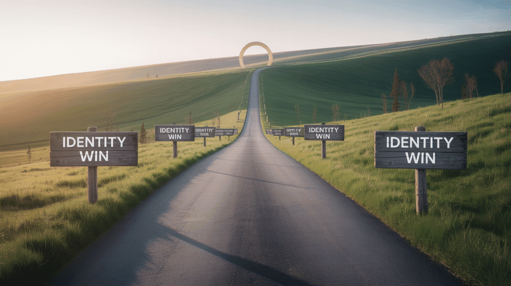 A roadmap illustration featuring small milestones marked as 